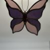 light and dark purple stained glass butterfly sun catcher